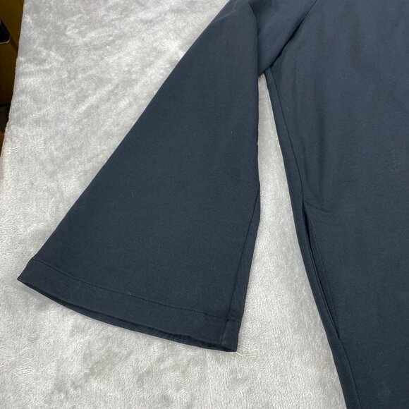 Brunello Cucinelli Pockets Hoodie Dress Womens Large Black Long Sleeve Italian - Picture 6 of 16